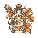 potion bottle tattoo design idea