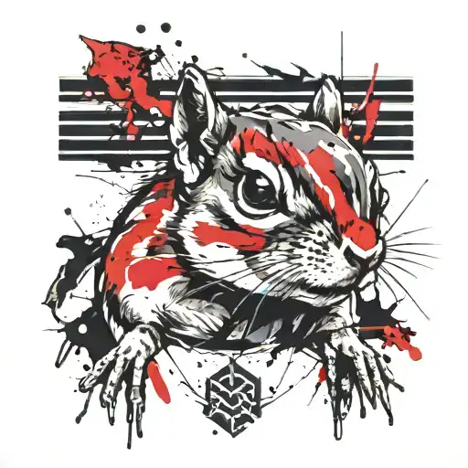 a chipmunk tattoo design idea