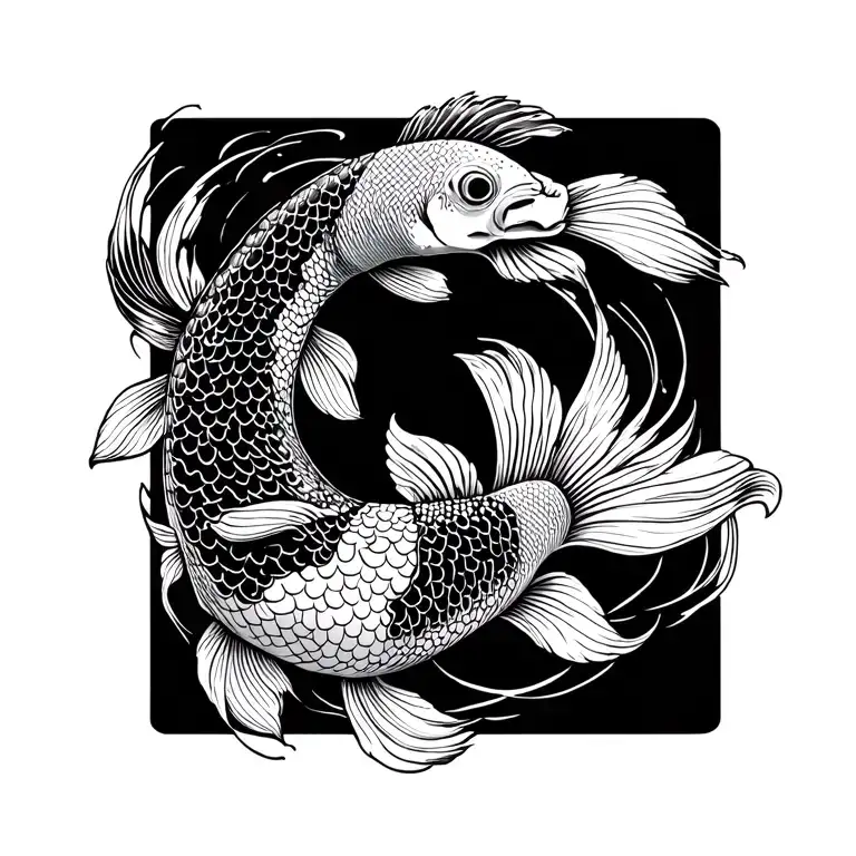pez koi tattoo design idea
