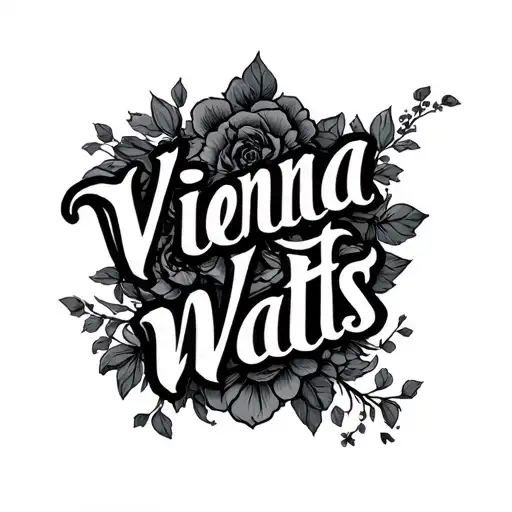 lettering that says vienna waits tattoo design idea
