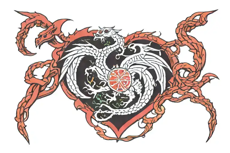 Targaryen sigil intertwined tattoo design idea