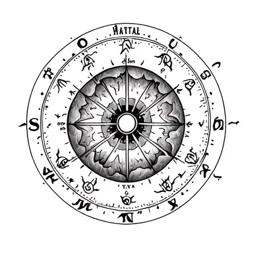 natal chart tattoo design idea