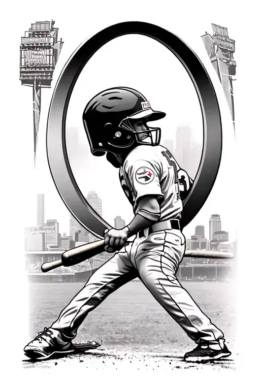 St. Louis arch, Cincinnati reds baseball, Pittsburgh Steelers  tattoo design idea