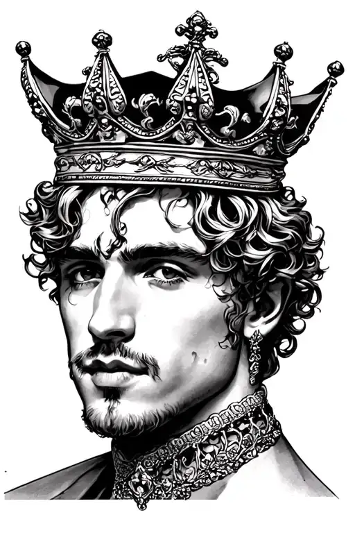 "Prince" crown tattoo design idea