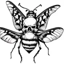 death head moth tattoo design idea
