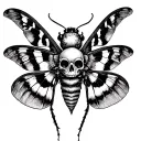 death head moth tattoo design idea