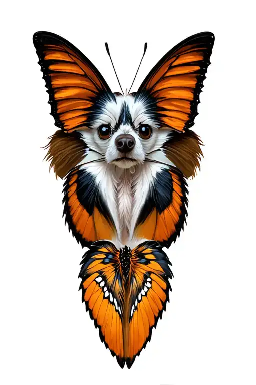 papillon tattoo design idea