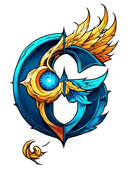 G crest incorporating 4 elements tattoo design idea