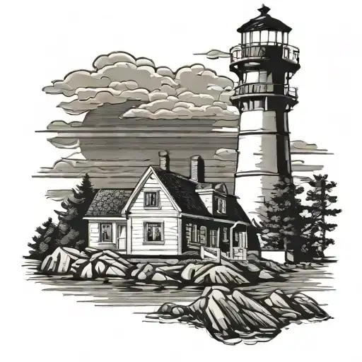 Portland Maine Headlight  tattoo design idea
