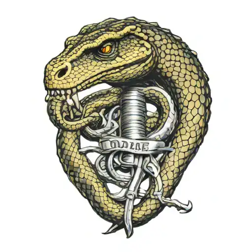 gadsden flag pistols instead of snake tattoo design idea