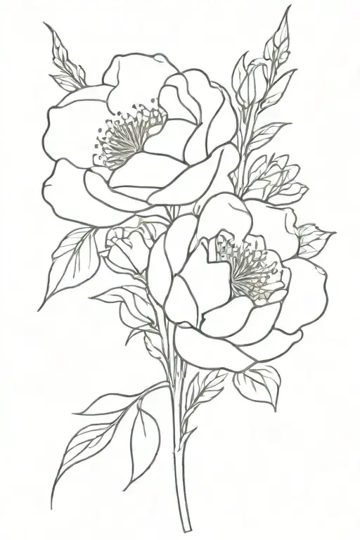 birth flower bouquet wrapped for September March and June.  tattoo design idea