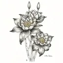 water lilies flowers arrowhead vines hanging marsh marigolds water hyacinths water poppies tattoo design idea