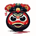 Daruma doll tattoo design idea