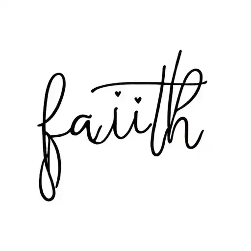 faith written tattoo design idea