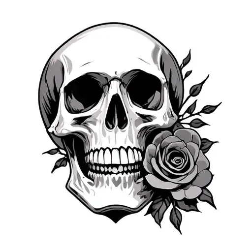 "Memento Mori" Hourglass skull tattoo design idea