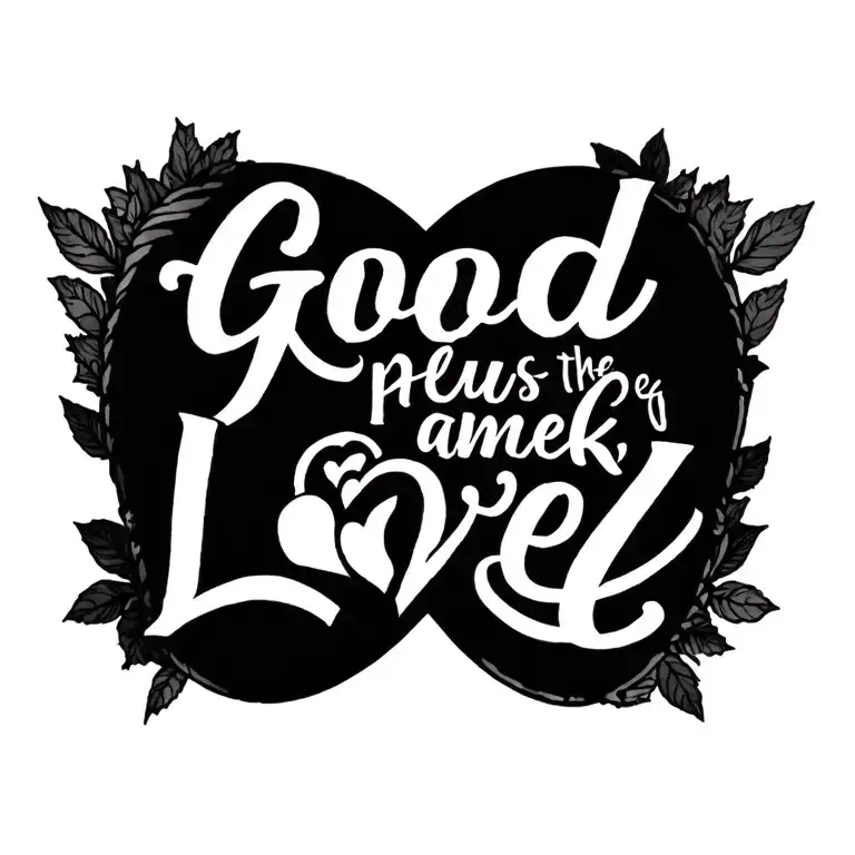 Verse plus the amen, plus a good love tattoo design idea