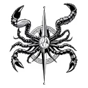 scorpion octopus on a viking compass tattoo design idea