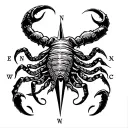 scorpion octopus on a viking compass tattoo design idea