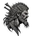 Scottish warrior tattoo design idea