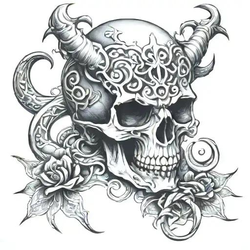 666 tattoo design idea