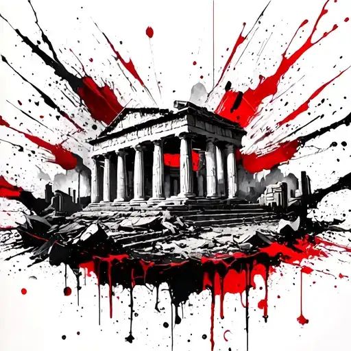 Baalbek Ruins tattoo design idea