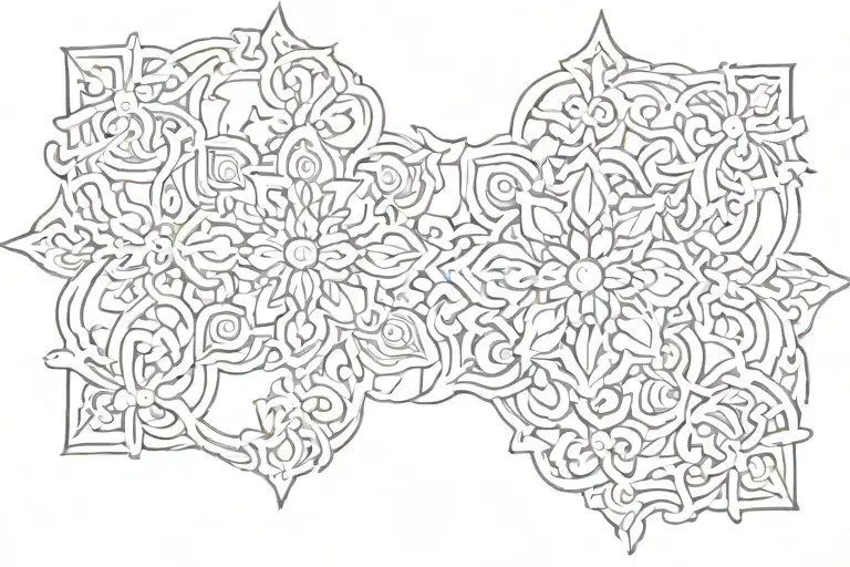 spanish tile tattoo design idea