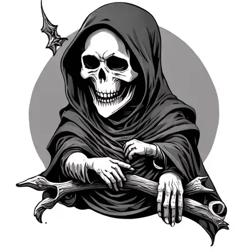 Baby Grim Reaper tattoo design idea