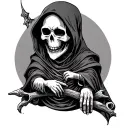 Baby Grim Reaper tattoo design idea