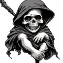 Baby Grim Reaper tattoo design idea