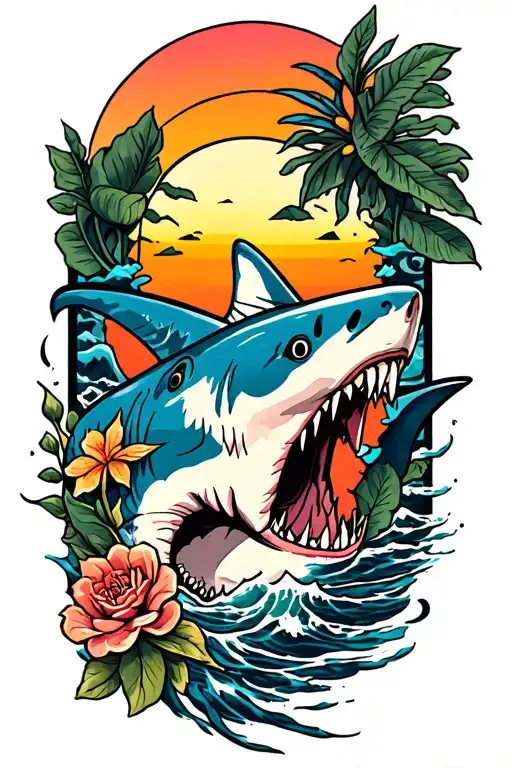 shark tattoo design idea