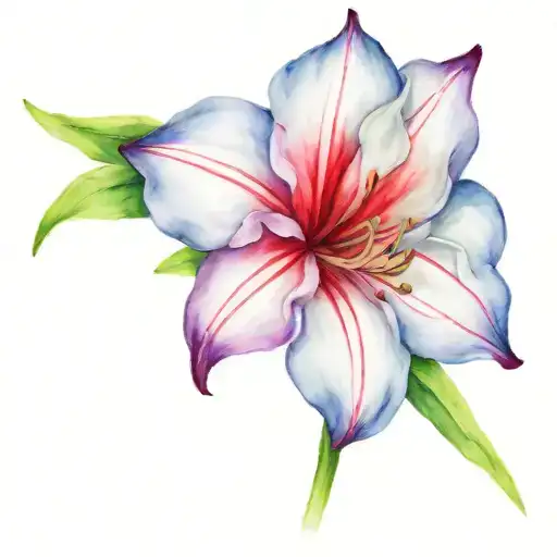 rubby berries daisy amaryllis on wrist  tattoo design idea