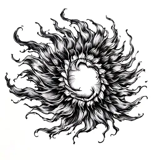 the wind blowing tattoo design idea