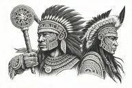 taino indian warrior tattoo design idea