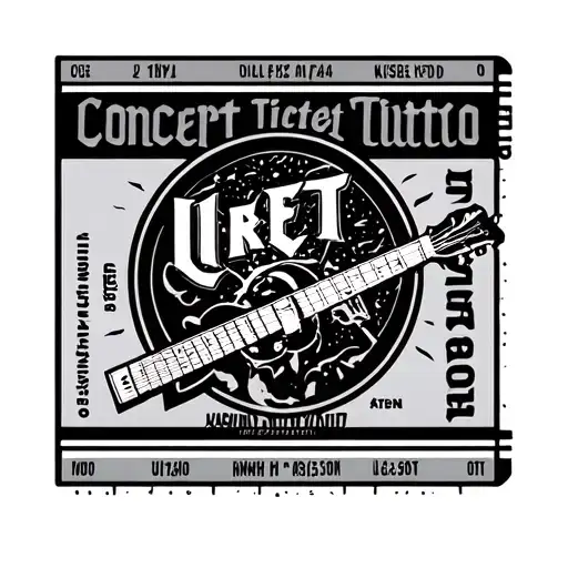 Concert Ticket tattoo design idea