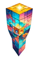 metatrone cube tattoo inspired tattoo design idea