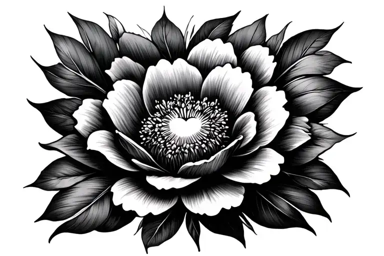 impossible love flower tattoo design idea