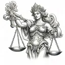 LADY JUSTICE tattoo design idea