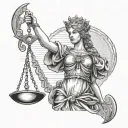 LADY JUSTICE tattoo design idea