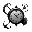 Analog Clock tattoo design idea