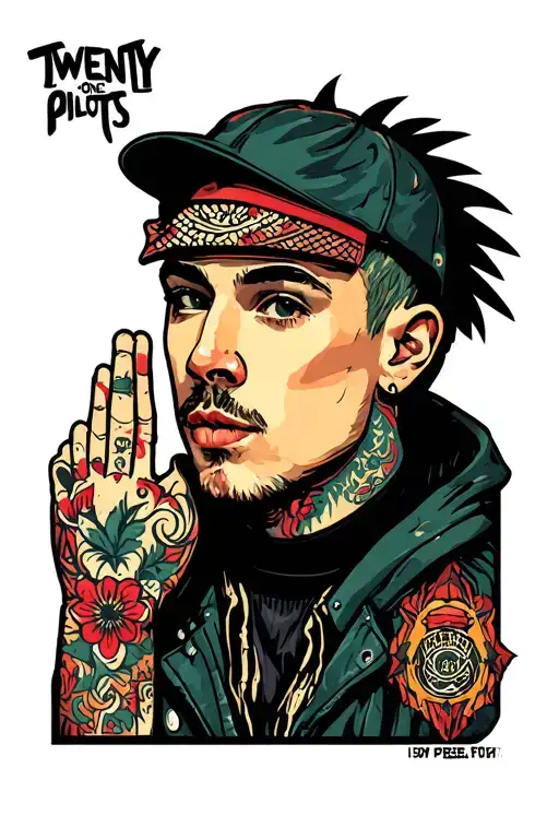 twenty one pilots featuring their logo tattoo design idea