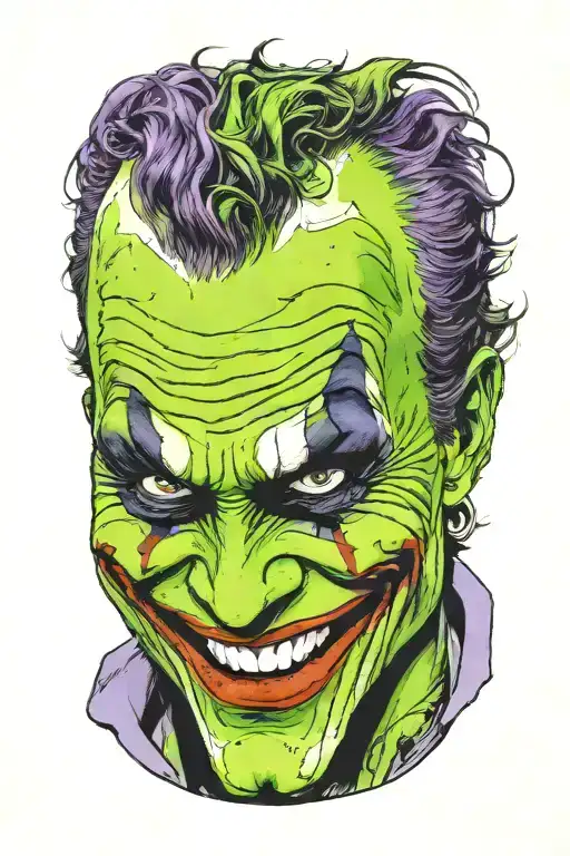 heath ledger joker heavy smile tattoo design idea