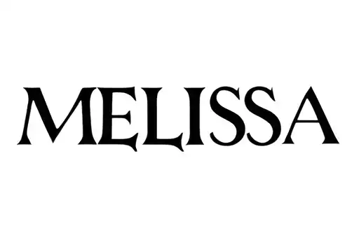 "Melissa " tattoo design idea