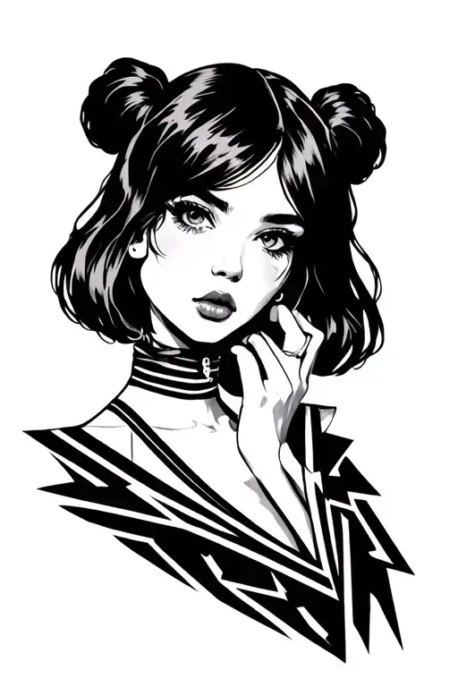 slut school girl tattoo design idea