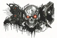 Cyberpunk tattoo design idea