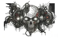Cyberpunk tattoo design idea