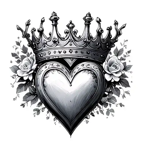 herz krone hochzeitstag 03.09. tattoo design idea