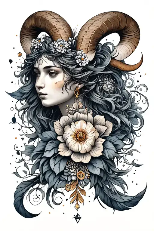 aries and virgo and Aquarius zodiac symbols representing individually  tattoo design idea