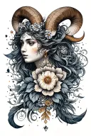 aries and virgo and Aquarius zodiac symbols representing individually  tattoo design idea