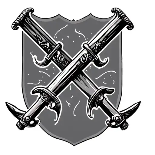 two 1798 rebellion pikes (crossed) tattoo design idea
