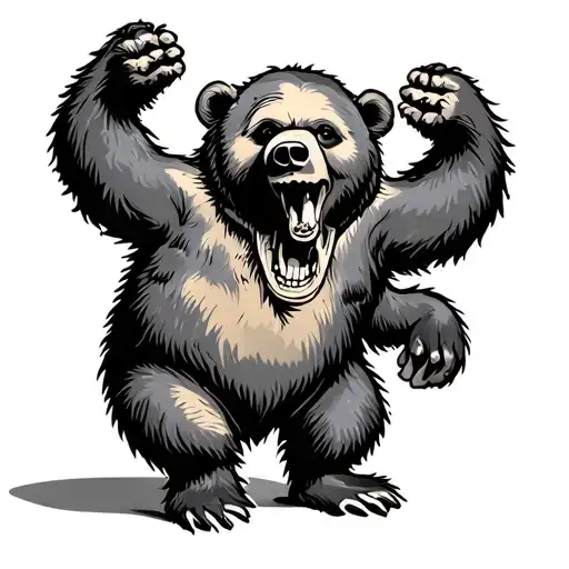Grateful Dead dancing bear tattoo design idea